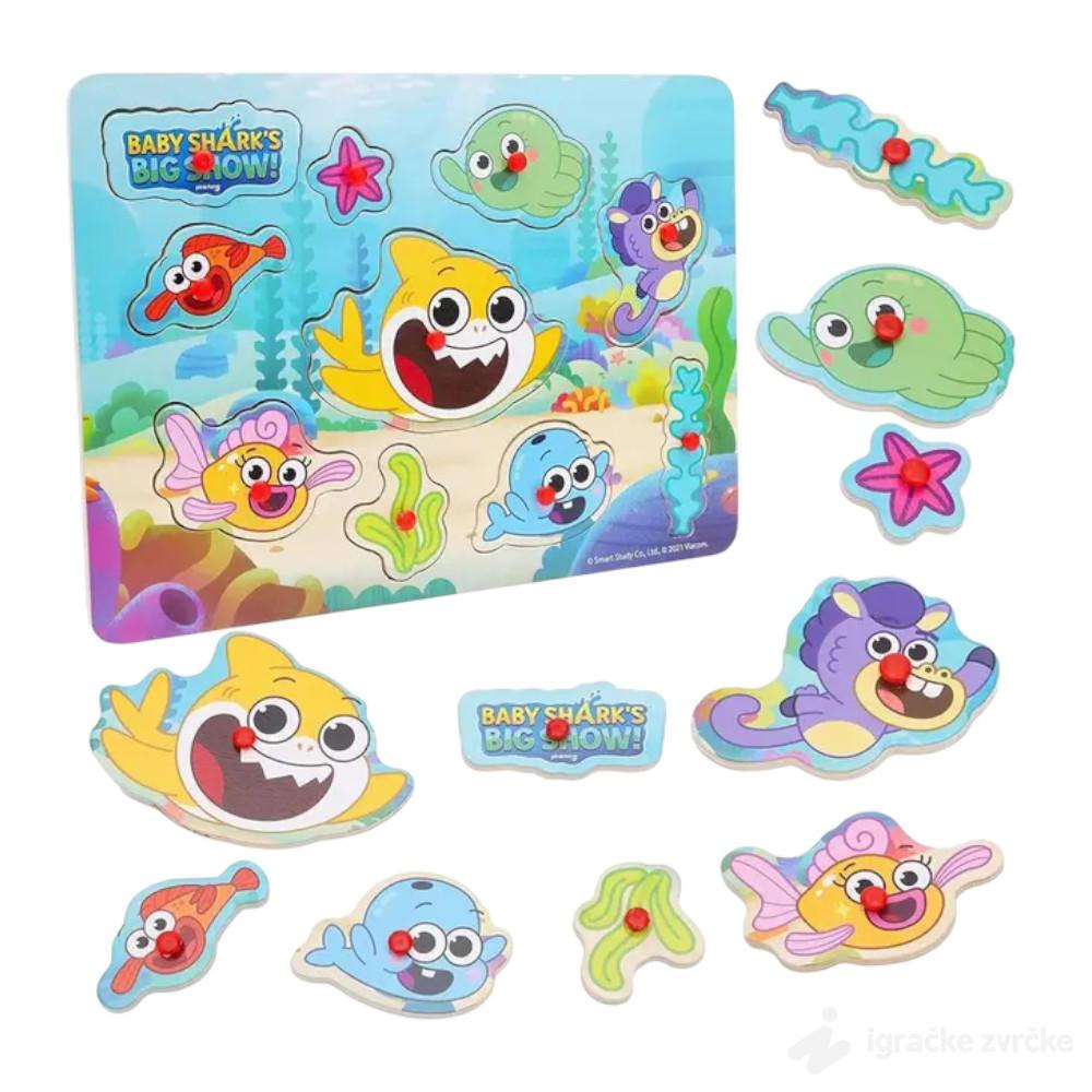 Baby Shark Drvena slagalica za bebe