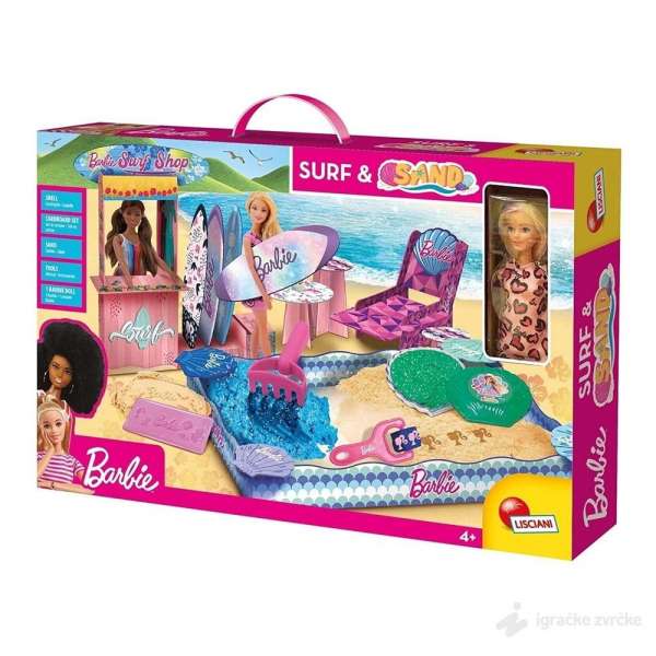 Barbie Set sa lutkom i magičnim peskom SURF AND SAND