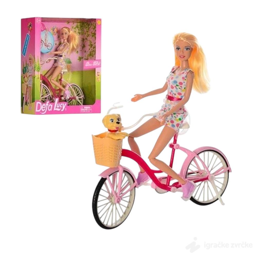 Barbika sa biciklom i ljubimcem Defa Lucy