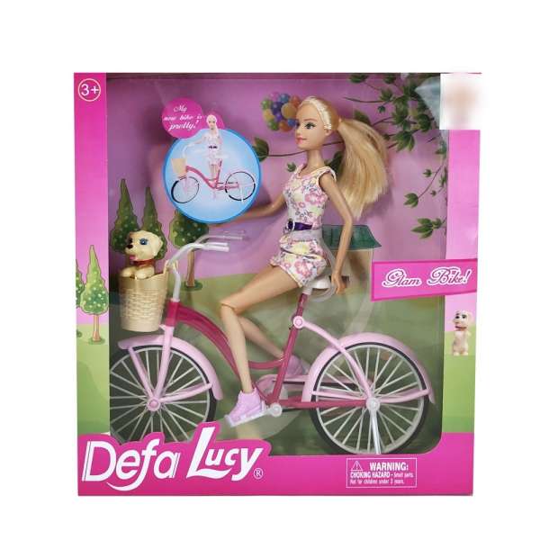 Barbika sa biciklom i ljubimcem Defa Lucy