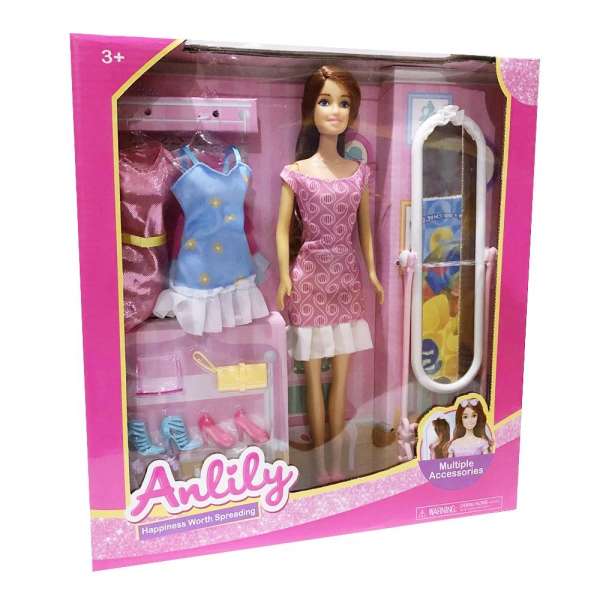 Barbika sa garderobom i ogledalom Anlily