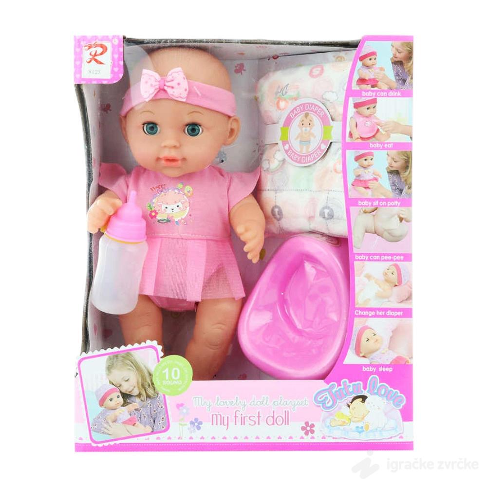 Beba Lutka koja piški, priča i pije - Idealno za privikavanje na novu bebu!