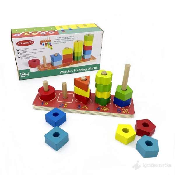 Drvena igračka - Složi Geometrijske oblike