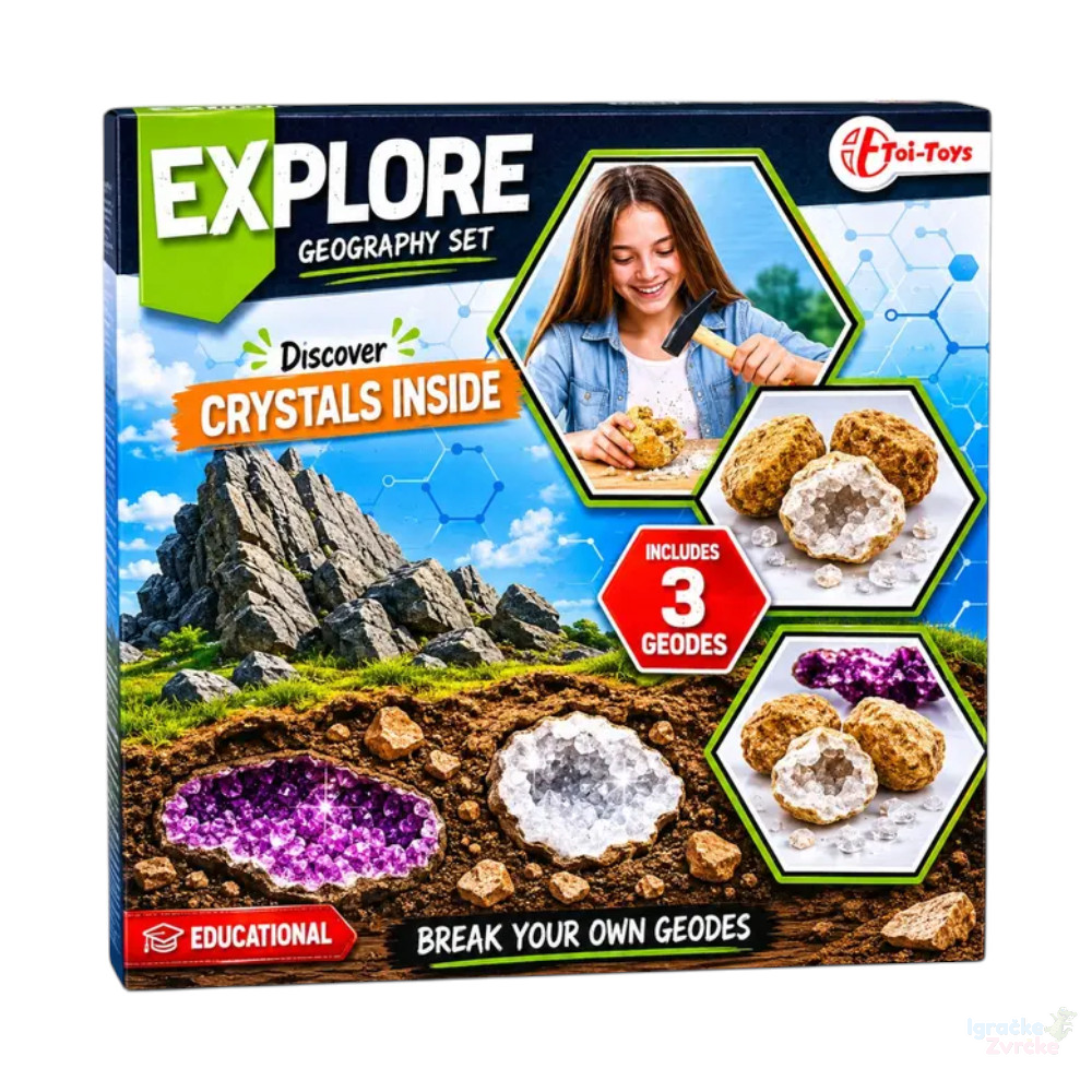 Edukativni set za otkrivanje kristala – Explore Geography