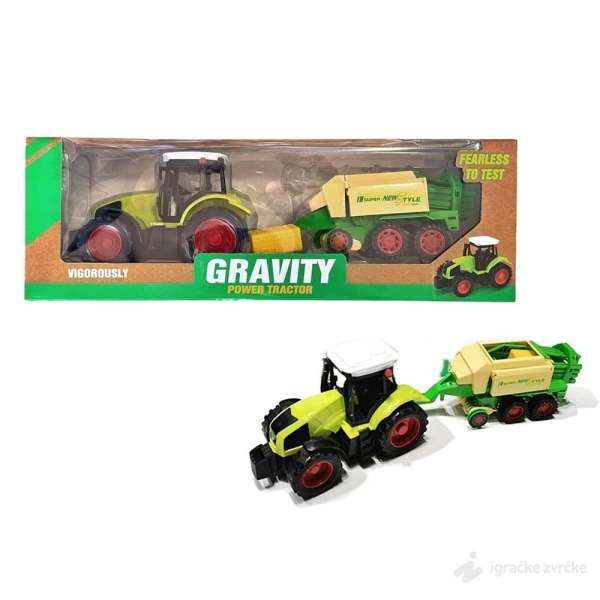 Igračka Traktor sa skupljačem sena