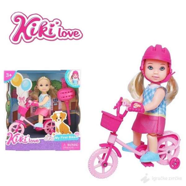 KIKI LOVE Lutka na biciklu + Šlem
