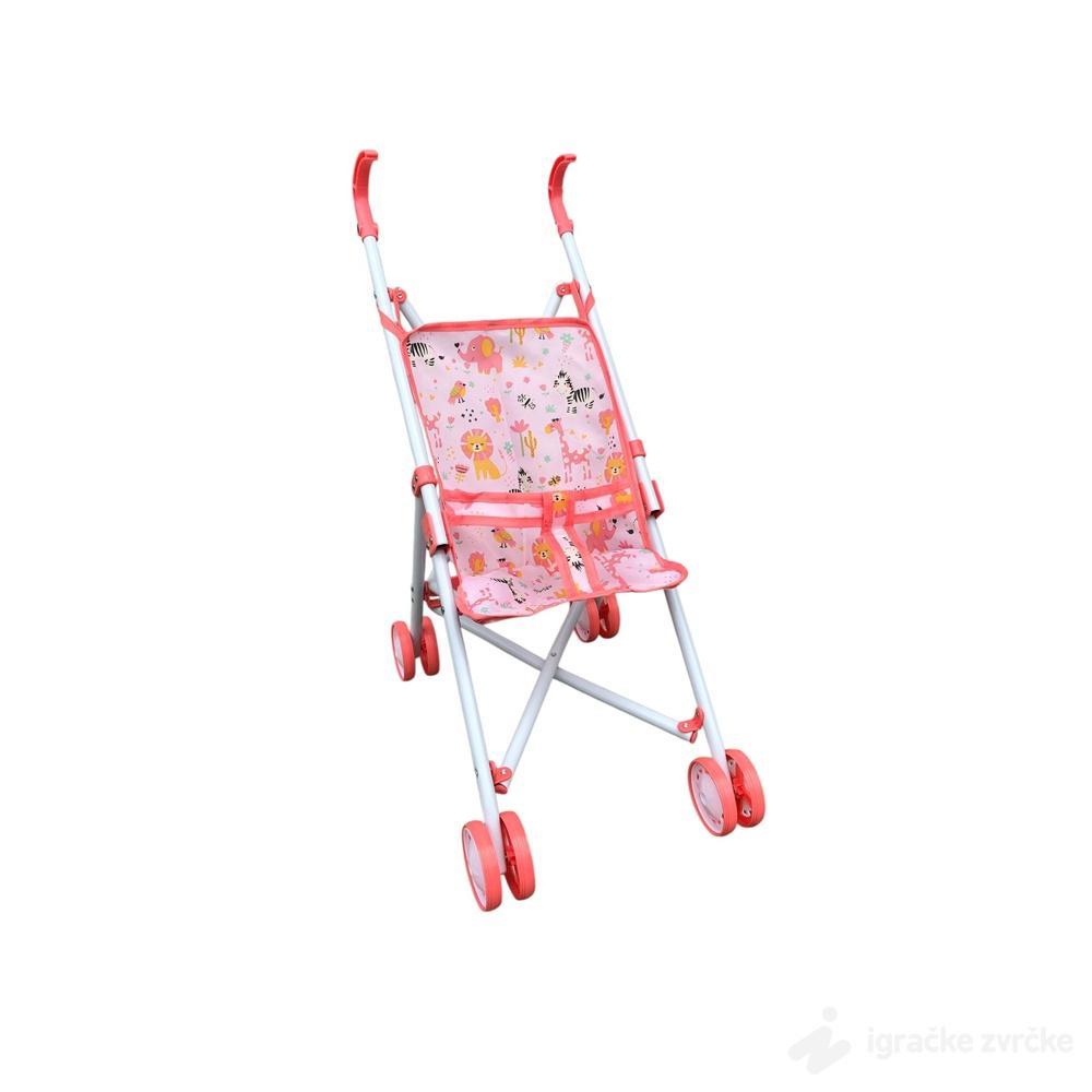 Kišobran kolica za lutke ROZE