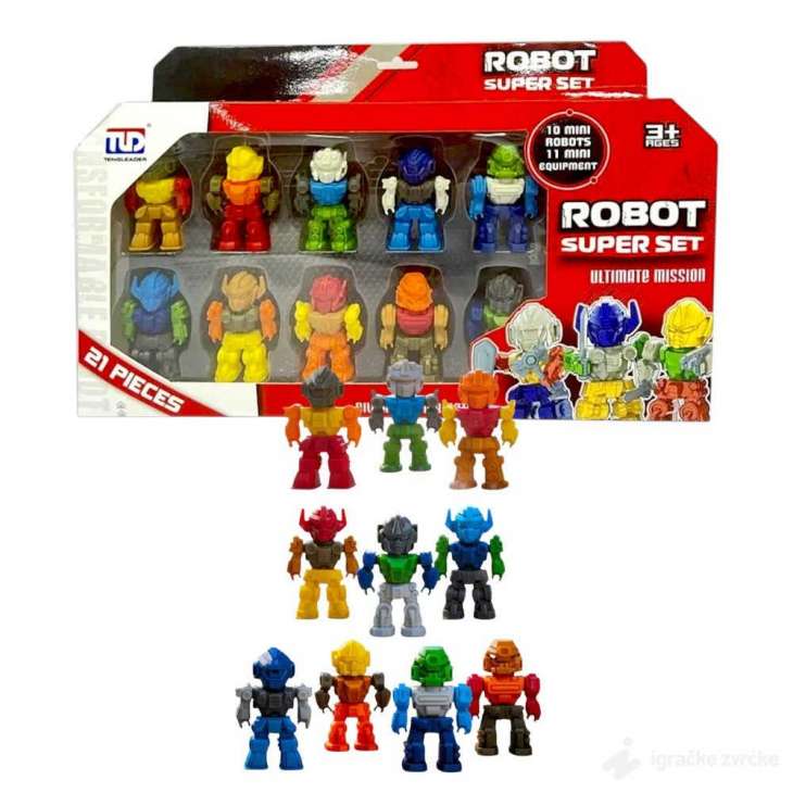 Komplet od 10 robota SUPER SET