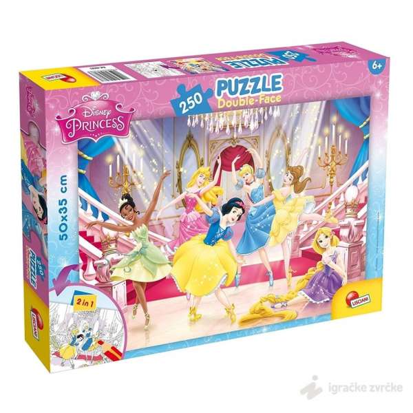 Lisciani Puzzle Disney Princeze 250 delova - Složi i Oboji