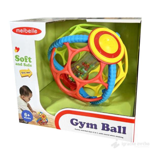 Lopta za bebe sa zvečkom GYM BALL