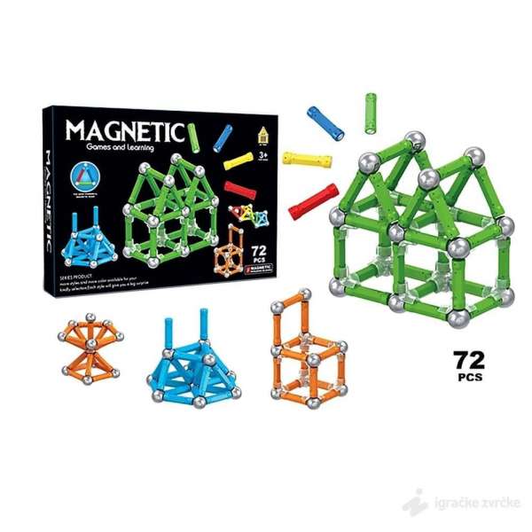 Magnetni štapići za decu MAGNETIC 72kom