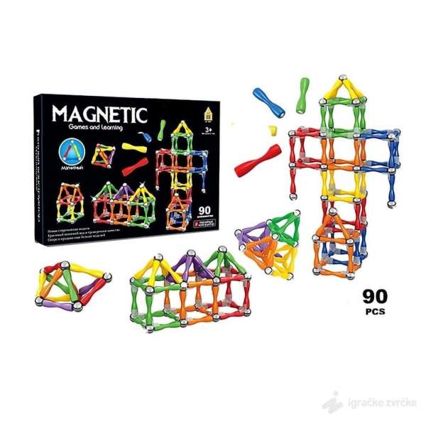 Magnetni štapići za decu MAGNETIC 90kom