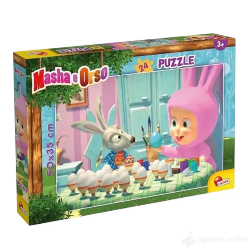 Slagalica Maša i Meda 2u1 MAXI (24pcs) Lisciani