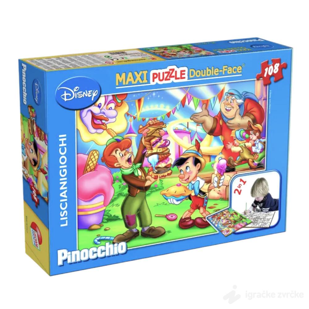 Slagalica Pinokio 2u1 MAXI (108pcs) Lisciani