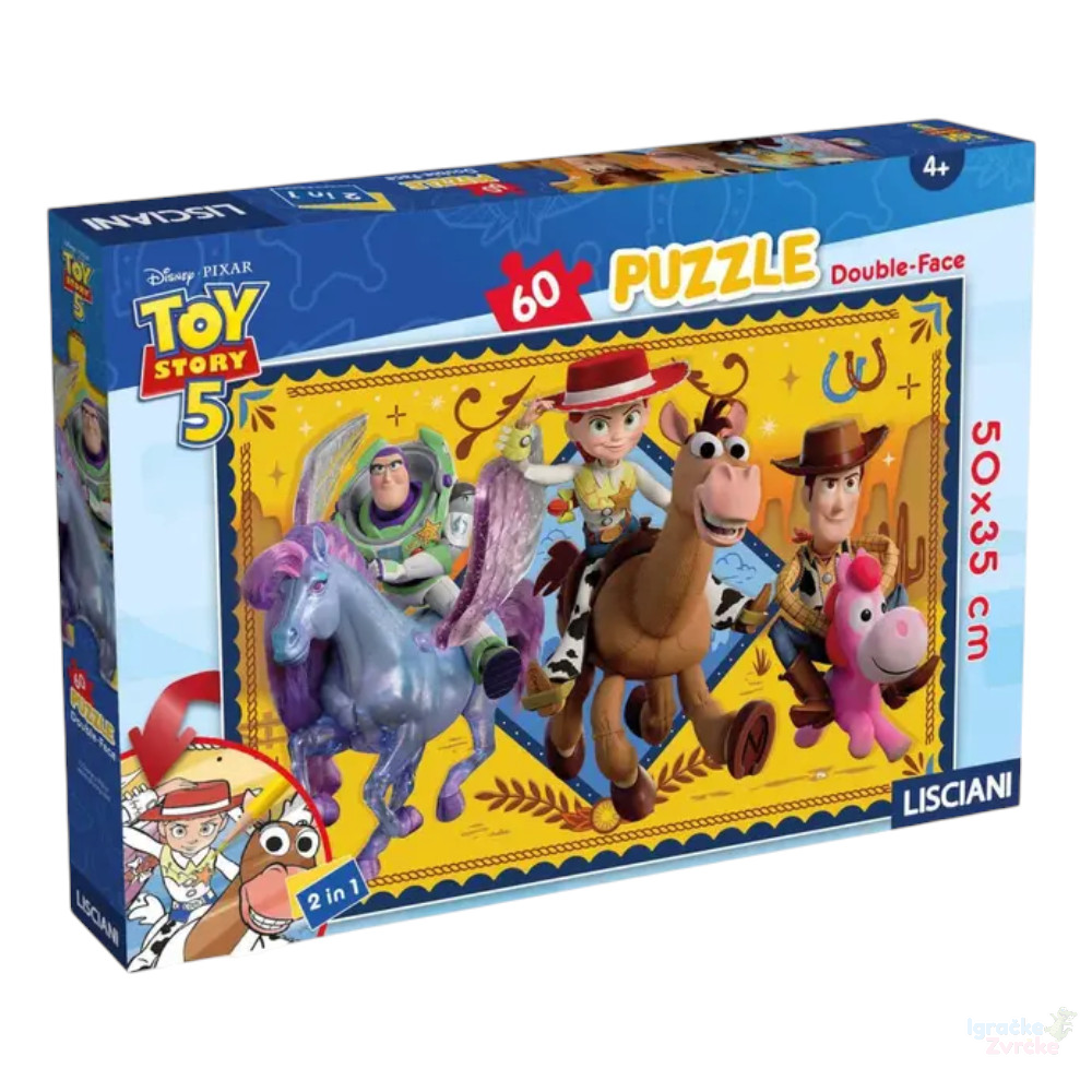 Slagalica Toy Story 2u1 dvostrana (60 delova)