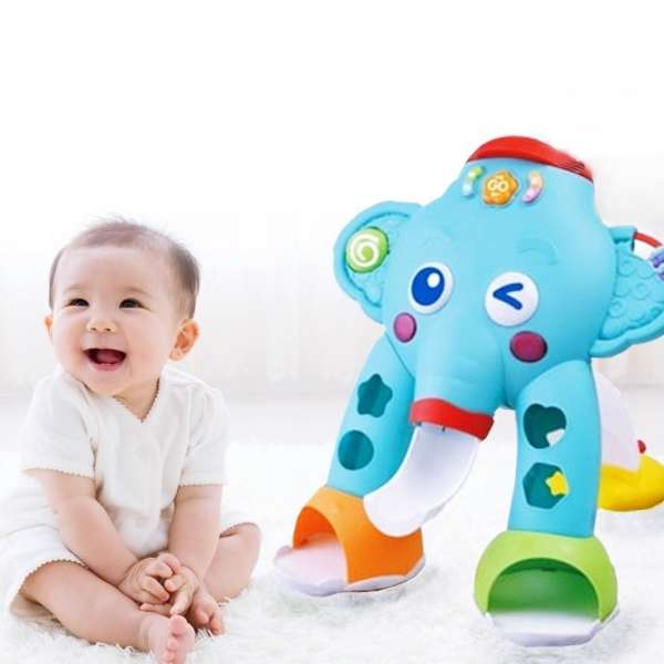 Velika Interaktivna igračka za bebe SLON TOBOGAN