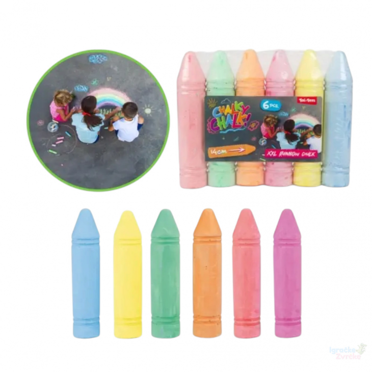Velike krede za decu 6kom CHALKY CHALK