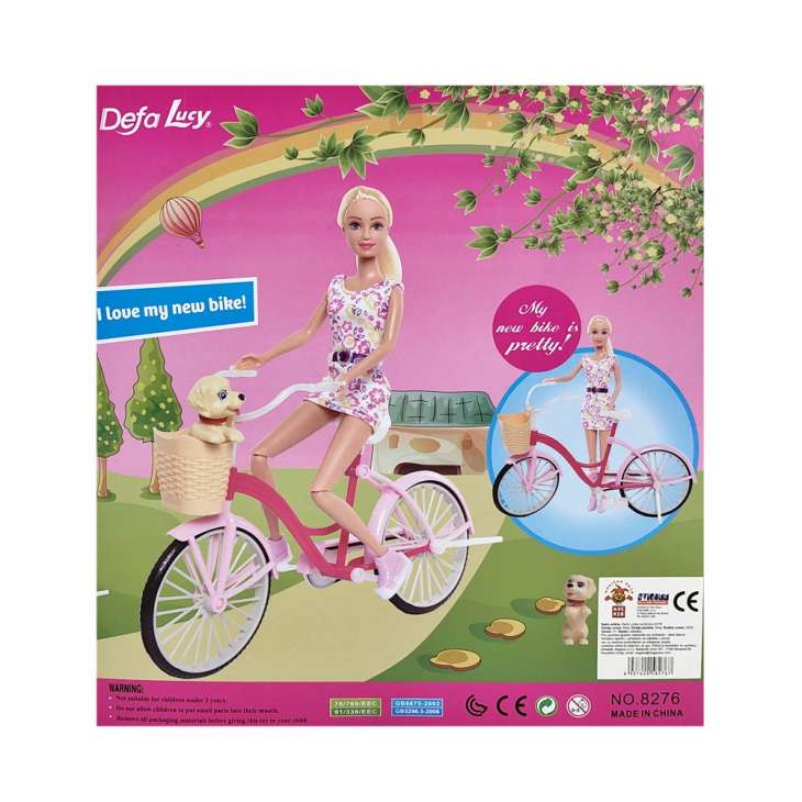 Barbika sa biciklom i ljubimcem Defa Lucy