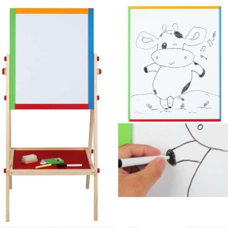 Dvostrana Tabla za crtanje za decu (Piši-Briši+Školska tabla)