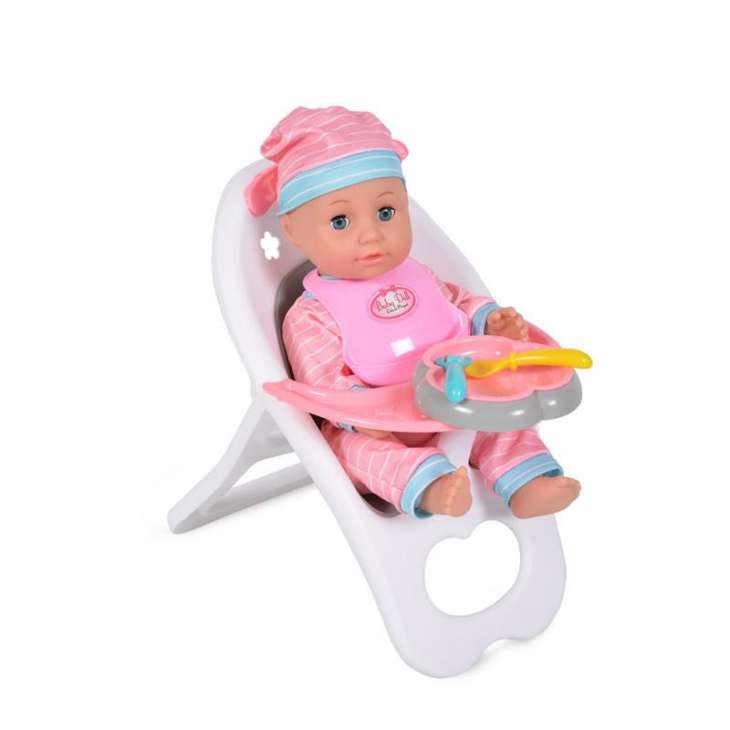 Lutka Beba sa kolicima, stolicom za hranjenje i dodacima DELUXE