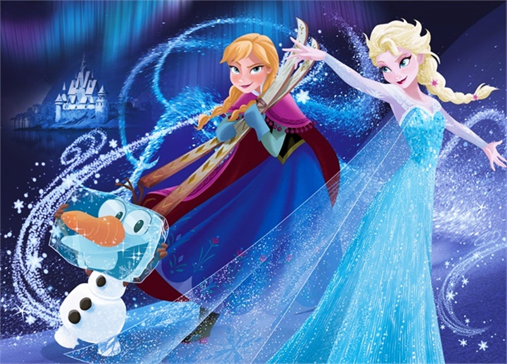 Frozen Slagalica 108pcs i 6 flomastera - Lisicani 2u1 Složi i Oboji