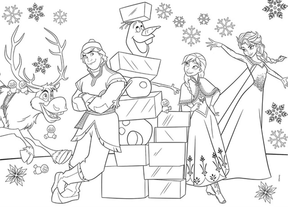 Frozen Slagalica 108pcs i 6 flomastera - Lisicani 2u1 Složi i Oboji