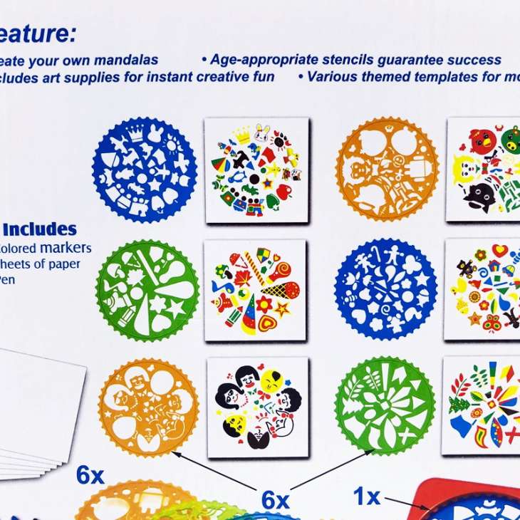 Plastični Šabloni za crtanje i bojenje za decu