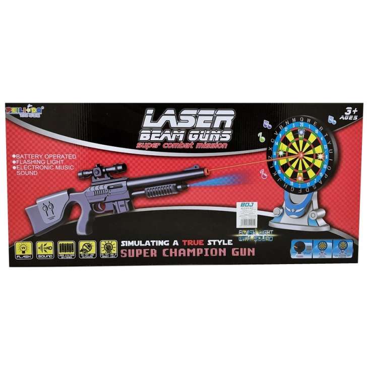 SUPER Puška laser i meta (SVETLO+ZVUK)